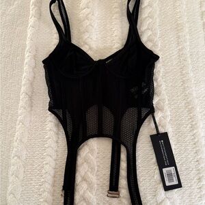 White Fox Boutique Black Mesh Bustier